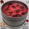 Red Ruby Rose Candle-1 Pack (4.5 Oz)-Rose Scented Candle-Relaxing and Calming Candle-Natural Soy Wax Candle-Essential Oil Infused with Dried Red Rose Petals and Ruby Crystals-Gift for Men and Women - Image 4