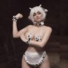 YOMORIO Sexy Milk Cow Lingerie with Stocking Anime Lingerie Womens Sexy Cow Bikini Lingerie Lolita Japanese Cosplay Underwear - Image 8