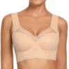 WOWENY Womens Wirefree Padded Bras Everyday Lounge Bra Sleeping Seamless Straps Bralettes Full Coverage Pullover Plus Size - Image 2