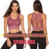 SEASUM Women's Longline Sport Bra Seamless Yoga Crop Top Medium-Low Support Workout Bra - Image 6