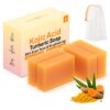 Kojic Acid Turmeric Soap Bar - Dark Spot Remover for Face Even Skin Tone, Moisturizing & Nourishing Natural Ingredients 4Pack - Image 2