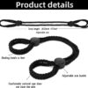 Rope Handcuffs Bracelets 2 Pcs Sex Restraints Ankle Cuffs BDSM Bondage Adjustable Handcuffs Anklets Sex Toys Cotton Ropes Wrist Cuffs Beginner Fetish Adult SM Game for Women (Black) - Image 6