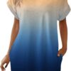 Womens Summer Dress 2024 V Neck Casual Loose Split Sleeveless Fashion Boho Floral Beach Dress Sundress A-Line Dress <br> - Image 2