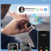 Smart Watches for Men - 2.01'' HD Display, 80 Days Long Battery, IP68 Waterproof, Bluetooth Call, 100 Sport Modes Fitness Tracker Watch, Heart Rate/Blood Oxygen/Sleep Monitor Smart Watch for Android - Image 4