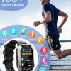 Smart Watches for Men - 2.01'' HD Display, 80 Days Long Battery, IP68 Waterproof, Bluetooth Call, 100 Sport Modes Fitness Tracker Watch, Heart Rate/Blood Oxygen/Sleep Monitor Smart Watch for Android - Image 6