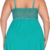 Ababoon Plus Size Lingerie for Women Lace Modal Chemises Nightgown V-Neck Full Slip Babydoll Sleepwear Size 16-24 Plus - Image 7