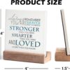 Lukiejac Inspirational Quotes Desk Decor Gifts For Women Best Friend Encouragement Cheer Up Gifts Office Inspiration Positive Plaque With Wooden Stand For Cowoker Motivational Sign For Birthday (Blue) - Image 7