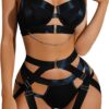 Avidlove Lingerie Set for Women Sexy Strappy Lingerie Underwire Push Up Bra Garter Set Lingerie with Chain - Image 2