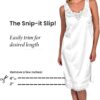 Patricia Lingerie Women's Snip-it Luminesse Satin Full Slip with Lace Trim for Under Dresses - Image 3
