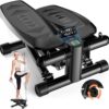 Steppers for Exercise at Home, Adjustable Pedal Height Stair Steppers with Resistance Bands for Home Fitness, Mini Steppers with 330LBS Loading Capacity - Image 2