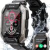 Smart Watches for Men - 2.01'' HD Display, 80 Days Long Battery, IP68 Waterproof, Bluetooth Call, 100 Sport Modes Fitness Tracker Watch, Heart Rate/Blood Oxygen/Sleep Monitor Smart Watch for Android - Image 2