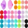 Nuogo 40 Pack Facial Cleansing Brush Face Scrubber Face Exfoliator Exfoliating Brush Soft Silicone Scrubber Handheld Wash Scrub Pad Tool for Deep Cleaning Pore Blackhead Delicate Dry Skin Care Women - Image 2