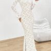 Dresses for Women 2024 Lace Square Neck Hem Date Night Dress Fashion Midi Long Dress <br> - Image 7