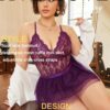 Avidlove Plus Size Lingerie Womens Lace Teddy Babydoll V Neck Chemise Nighty with Detachable Mesh Mini Skirt - Image 4