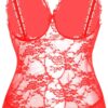 Women Sexy Lingerie Nightwear - One-Piece Bodysuit Nightie Plus Size, Black - Image 2