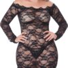 LINGERLOVE Womens Plus Size Sexy Lingerie Chemise Floral Lace Babydoll See Through Bodysuit Lingerie - Image 2