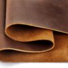 Tooling Leather Square 1.8-2.0MM Thick Genuine Top Full Grain Oil Tan Crazy Horse Cowhide Leather Sheets for Crafts Tooling Sewing Wallet Earring Hobby (Dark Brown, 8"x12") - Image 4