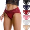 LEVAO Women Lace Underwear Sexy Breathable Hipster Panties Stretch Seamless Bikini Briefs Multipack - Image 2