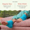 ZenToes Moisturizing Fuzzy Sleep Socks with Vitamin E, Olive Oil and Jojoba Seed Oil to Soften and Hydrate Dry Cracked Heels (Regular, Blue) - Image 9