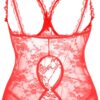 Women Sexy Lingerie Nightwear - One-Piece Bodysuit Nightie Plus Size, Black - Image 3