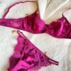 C'EST NICKEL Sexy Lingerie for Women Lace Mesh Matching Bra and Panty Sets satin bra and panty set 2 Piece Lingerie Set - Image 8