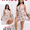 Avidlove Plus Size Babydoll Lingerie for Women Lace Snap Crotch Nighty With Choker - Image 4