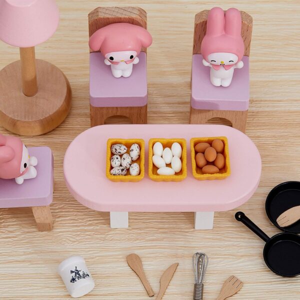 Skylety 28 Pieces 1:12 Dollhouse Kitchen Decorations, 6 Pieces Miniature Egg Beater and Utensils with 18 Pieces Mini Egg Models Miniature Food Toy with Pottery Holder Pretend Play Toy - Image 6