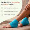 ZenToes Moisturizing Fuzzy Sleep Socks with Vitamin E, Olive Oil and Jojoba Seed Oil to Soften and Hydrate Dry Cracked Heels (Regular, Blue) - Image 6