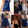 ADOME Lingerie for Women Lace Chemise Nightgown Satin Babydoll Dress Silk Slip Nightwear S-XXL - Image 3
