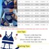 Sexy Lingerie Set For Women With Garter Belt 5 Pieces Strappy Bra and Panty Set Adjustable With Chain - Image 9