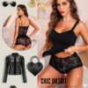 RSLOVE Sexy Lingerie Set for Women - Lace Floral Lingerie High Waist Sleepwear Bra and Panty 2 Piece Sets Pajamas Nightwear - Image 4