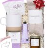 Unboxme Lavender Spa Gift Set - Relaxation Gifts For Women - Get Well Soon Gift Basket with Scented Candle, Bath Bomb, Soap - Image 2