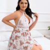 Avidlove Plus Size Babydoll Lingerie for Women Lace Snap Crotch Nighty With Choker - Image 6