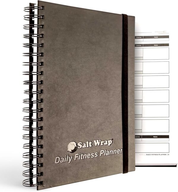 SaltWrap Daily Fitness Planner – Workout Planner & Log Book – Exercise Gym Notebook – Wellness, Health, Nutrition, and Food Plan Tracker – Weight Loss Goal Tracking (Daily + Weekly) - Image 2