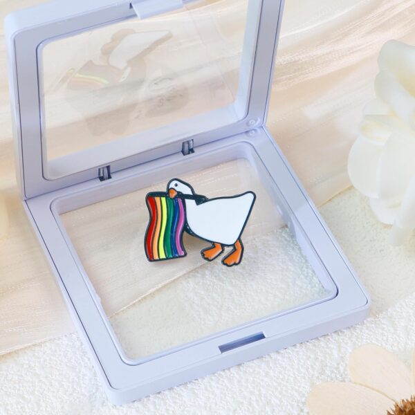Smilebelle Pride Pin as Pride Accessories, LGBTQ Pin as Pride Gifts, Ally Pin for Lesbian Gay Communities, Goose Enamel Bi Pride Pin as Rainbow Jewelry for Outfits Backpack Hat Decoration - Image 8