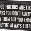 Primitives by Kathy 17423 Box Sign, Good Friends, Wood, 6" x 4" - Image 2