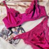 C'EST NICKEL Sexy Lingerie for Women Lace Mesh Matching Bra and Panty Sets satin bra and panty set 2 Piece Lingerie Set - Image 6